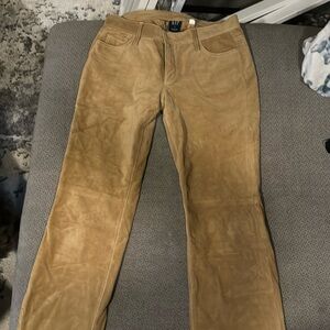 Suede Flare Jeans